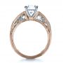 14k Rose Gold And 18K Gold 14k Rose Gold And 18K Gold Diamond Engagement Ring - Front View -  1214 - Thumbnail