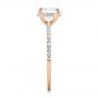 18k Rose Gold Diamond Engagement Ring - Side View -  103371 - Thumbnail
