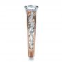 18k Rose Gold And Platinum 18k Rose Gold And Platinum Diamond Engagement Ring - Side View -  1214 - Thumbnail