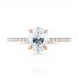 18k Rose Gold Diamond Engagement Ring - Top View -  103371 - Thumbnail