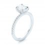 18k White Gold 18k White Gold Diamond Engagement Ring - Three-Quarter View -  103371 - Thumbnail