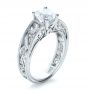 14k White Gold And Platinum 14k White Gold And Platinum Diamond Engagement Ring - Three-Quarter View -  1214 - Thumbnail