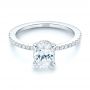 14k White Gold 14k White Gold Diamond Engagement Ring - Flat View -  103371 - Thumbnail