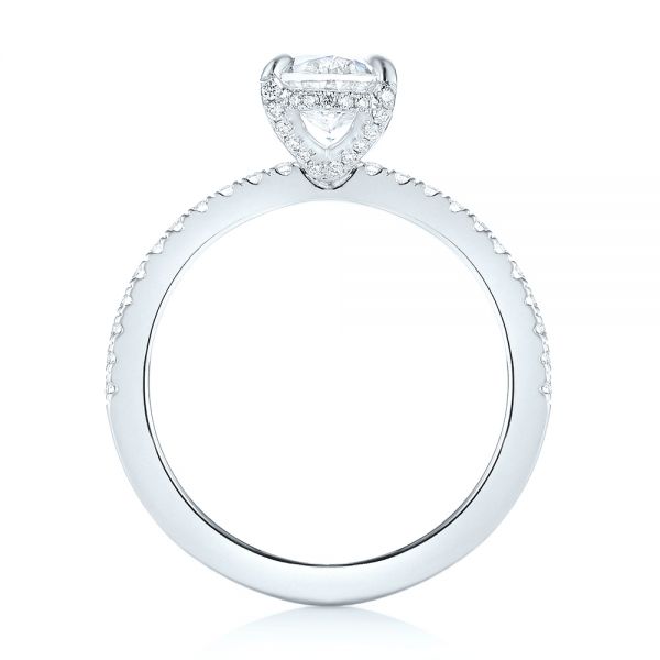 18k White Gold 18k White Gold Diamond Engagement Ring - Front View -  103371