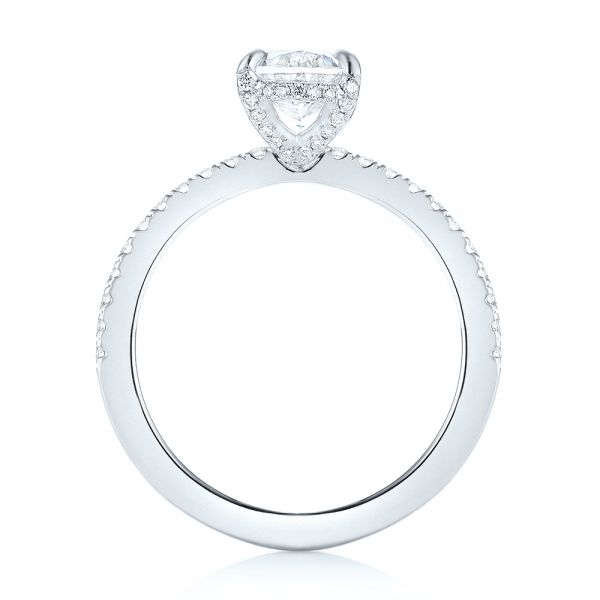 18k White Gold 18k White Gold Diamond Engagement Ring - Front View - 103371