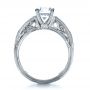 18k White Gold And 14K Gold 18k White Gold And 14K Gold Diamond Engagement Ring - Front View -  1214 - Thumbnail