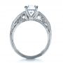 14k White Gold And 14K Gold 14k White Gold And 14K Gold Diamond Engagement Ring - Front View -  1214 - Thumbnail