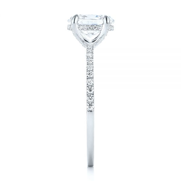 18k White Gold 18k White Gold Diamond Engagement Ring - Side View - 103371