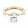 18k Yellow Gold 18k Yellow Gold Diamond Engagement Ring - Flat View -  103371 - Thumbnail