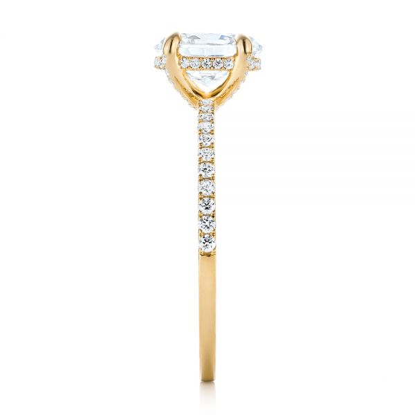 18k Yellow Gold 18k Yellow Gold Diamond Engagement Ring - Side View - 103371