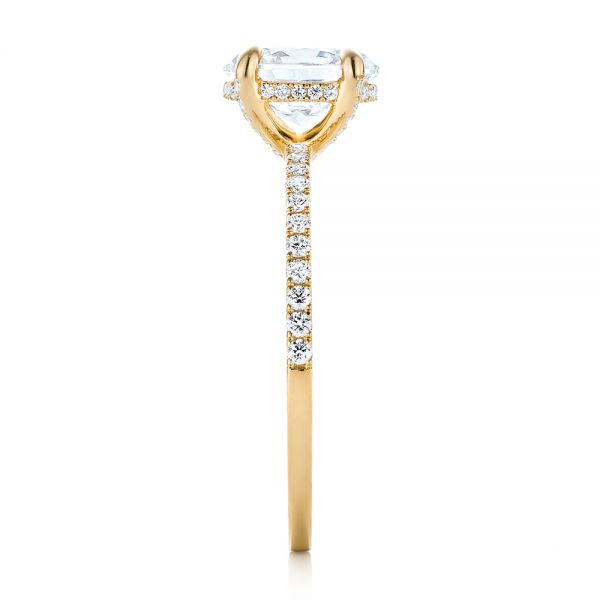 14k Yellow Gold 14k Yellow Gold Diamond Engagement Ring - Side View -  103371