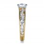18k Yellow Gold And Platinum 18k Yellow Gold And Platinum Diamond Engagement Ring - Side View -  1214 - Thumbnail