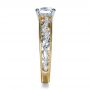 18k Yellow Gold And 14K Gold 18k Yellow Gold And 14K Gold Diamond Engagement Ring - Side View -  1214 - Thumbnail