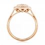 18k Rose Gold Diamond Halo Engagement Ring - Front View -  102673 - Thumbnail