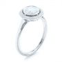 14k White Gold 14k White Gold Diamond Halo Engagement Ring - Three-Quarter View -  102673 - Thumbnail