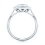 14k White Gold 14k White Gold Diamond Halo Engagement Ring - Front View -  102673 - Thumbnail