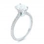 18k White Gold 18k White Gold Oval Diamond Engagement Ring - Three-Quarter View -  102561 - Thumbnail