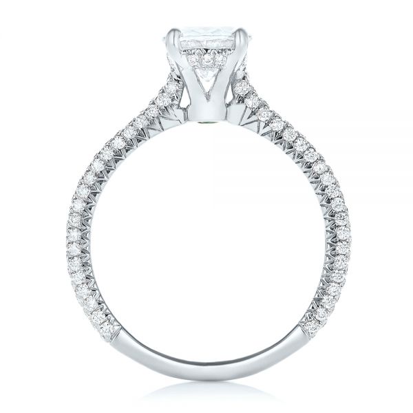 14k White Gold 14k White Gold Oval Diamond Engagement Ring - Front View - 102561