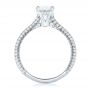 18k White Gold 18k White Gold Oval Diamond Engagement Ring - Front View -  102561 - Thumbnail