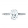 18k White Gold 18k White Gold Oval Diamond Engagement Ring - Top View -  102561 - Thumbnail