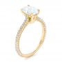 18k Yellow Gold 18k Yellow Gold Oval Diamond Engagement Ring - Three-Quarter View -  102561 - Thumbnail