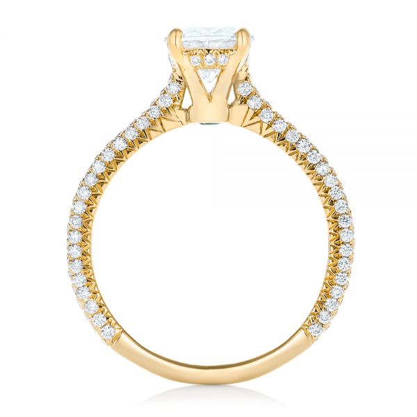 14k Yellow Gold 14k Yellow Gold Oval Diamond Engagement Ring - Front View -  102561