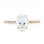14k Yellow Gold 14k Yellow Gold Oval Diamond Engagement Ring - Top View -  102561 - Thumbnail