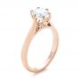 18k Rose Gold 18k Rose Gold Solitaire Diamond Engagement Ring - Three-Quarter View -  104114 - Thumbnail