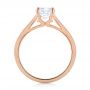14k Rose Gold Solitaire Diamond Engagement Ring - Front View -  104086 - Thumbnail