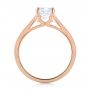 18k Rose Gold 18k Rose Gold Solitaire Diamond Engagement Ring - Front View -  104086 - Thumbnail