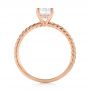 14k Rose Gold Solitaire Diamond Engagement Ring - Front View -  104113 - Thumbnail