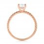 14k Rose Gold Solitaire Diamond Engagement Ring - Front View -  104113 - Thumbnail