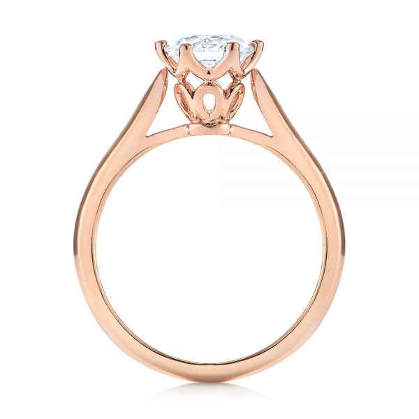 18k Rose Gold 18k Rose Gold Solitaire Diamond Engagement Ring - Front View -  104173