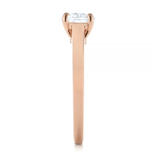 18k Rose Gold 18k Rose Gold Solitaire Diamond Engagement Ring - Side View -  104086
