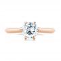 14k Rose Gold 14k Rose Gold Solitaire Diamond Engagement Ring - Top View -  104114 - Thumbnail