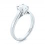 18k White Gold 18k White Gold Solitaire Diamond Engagement Ring - Three-Quarter View -  104086 - Thumbnail