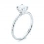 18k White Gold 18k White Gold Solitaire Diamond Engagement Ring - Three-Quarter View -  104113 - Thumbnail