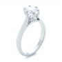 18k White Gold Solitaire Diamond Engagement Ring - Three-Quarter View -  104114 - Thumbnail