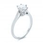 18k White Gold 18k White Gold Solitaire Diamond Engagement Ring - Three-Quarter View -  104173 - Thumbnail