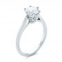 14k White Gold 14k White Gold Solitaire Diamond Engagement Ring - Three-Quarter View -  104173 - Thumbnail