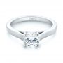 18k White Gold 18k White Gold Solitaire Diamond Engagement Ring - Flat View -  104086 - Thumbnail