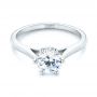 18k White Gold 18k White Gold Solitaire Diamond Engagement Ring - Flat View -  104173 - Thumbnail
