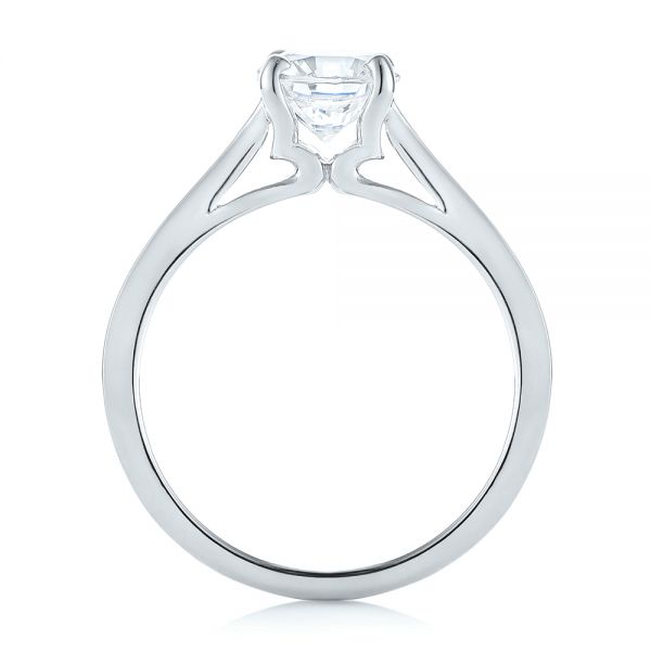 14k White Gold 14k White Gold Solitaire Diamond Engagement Ring - Front View -  104086