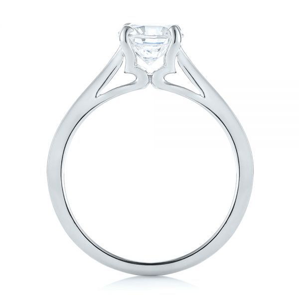 14k White Gold 14k White Gold Solitaire Diamond Engagement Ring - Front View - 104086