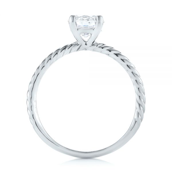 14k White Gold 14k White Gold Solitaire Diamond Engagement Ring - Front View - 104113