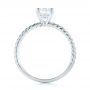 18k White Gold 18k White Gold Solitaire Diamond Engagement Ring - Front View -  104113 - Thumbnail