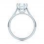 18k White Gold Solitaire Diamond Engagement Ring - Front View -  104114 - Thumbnail