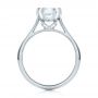18k White Gold Solitaire Diamond Engagement Ring - Front View -  104114 - Thumbnail