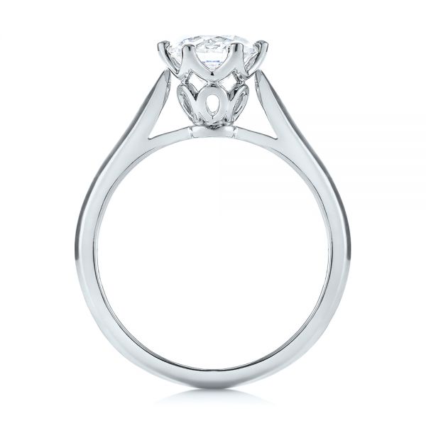 14k White Gold 14k White Gold Solitaire Diamond Engagement Ring - Front View -  104173