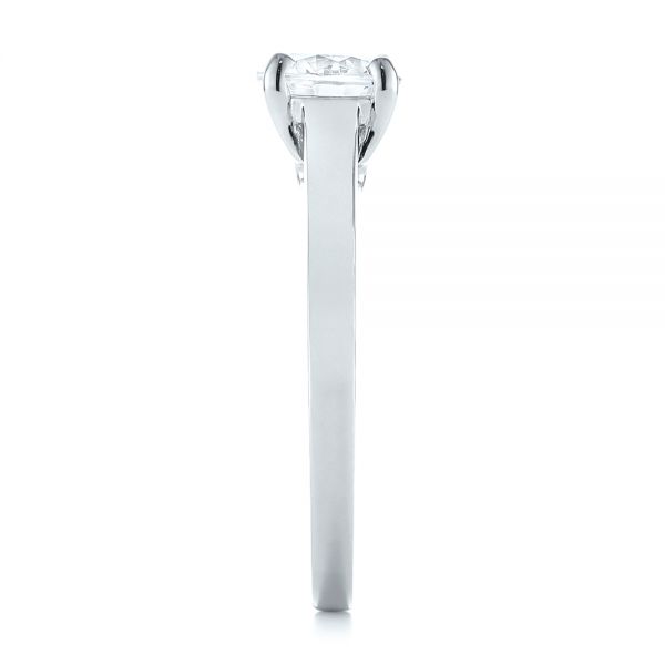 14k White Gold 14k White Gold Solitaire Diamond Engagement Ring - Side View - 104086